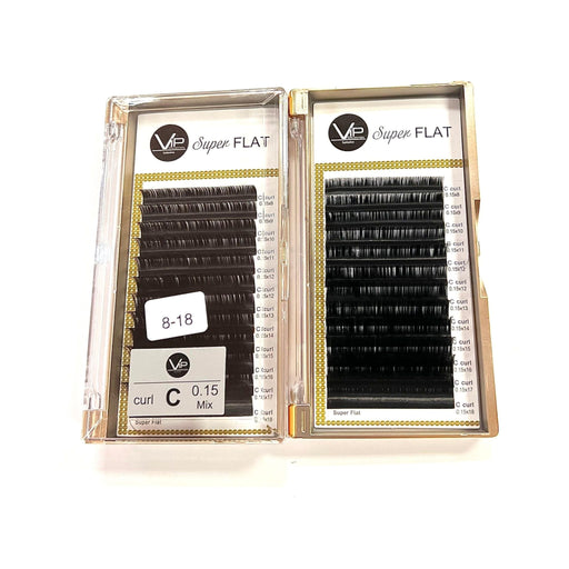 VIP Extensions VIP Eyelashes - Super Flat Extensions - 12 lines - 0.15 C Eyelash