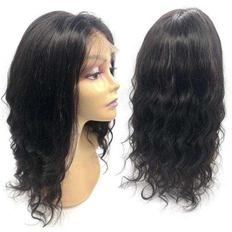 VIP Extensions VIP - Full Lace Wig - 100% Human Hair Natural Black (180 density)Body Wave Human Hair Full Lace Wig