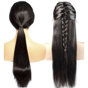 VIP Extensions VIP -Lace Front Wig - 100% Human Hair Natural Black (180 density) Straight Synthetic Lace Front Wig