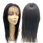 VIP Extensions VIP -Lace Front Wig - 100% Human Hair Natural Black (180 density) Straight Synthetic Lace Front Wig