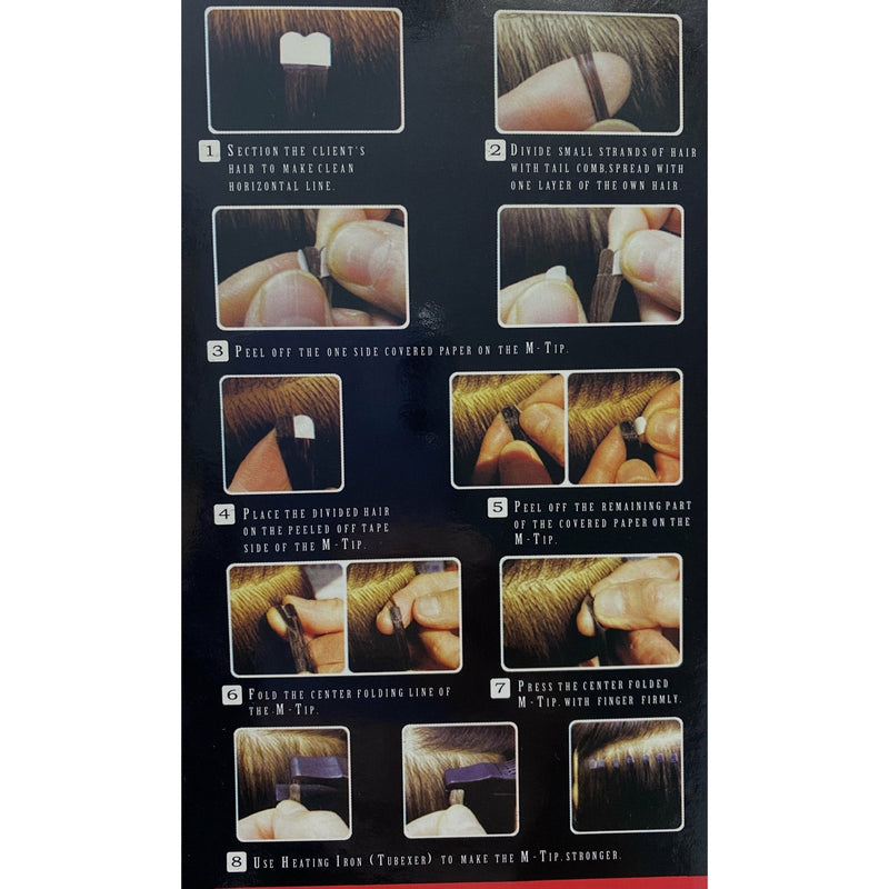 VIP Extensions VIP M-Tip System (Tape Extensions 100 strands) / Straight 18" Hair Extension