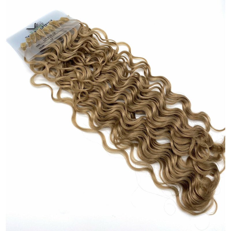 VIP Extensions VIP U-Tip System / Curly 18" Hair Extension White Smoke 18 - Light Ash Brown
