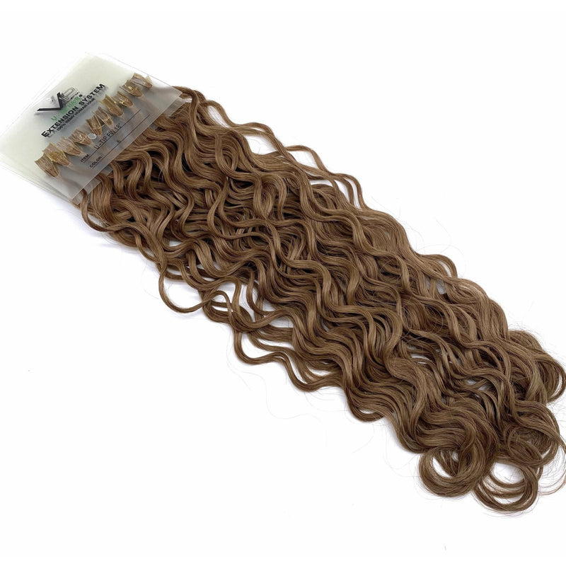 VIP Extensions VIP U-Tip System / Curly 18" Hair Extension White Smoke 6 - Chestnut Brown