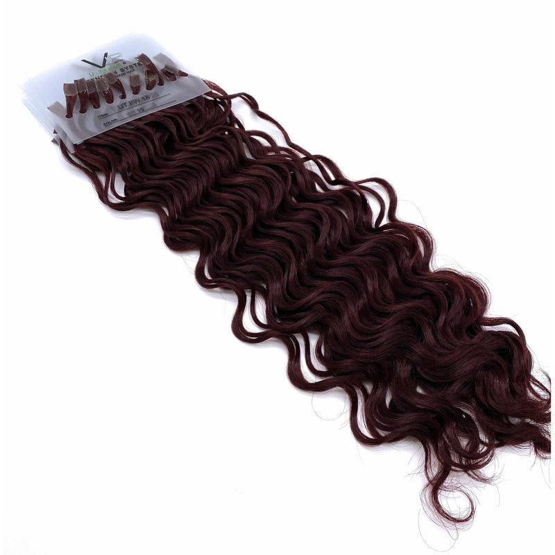 VIP Extensions VIP U-Tip System / Curly 18" Hair Extension White Smoke 35 - Deep Dark Auburn