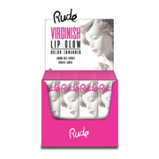 Rude Cosmetics Virginish Lip Glow Paper Display, 24pcs Wholesale Set