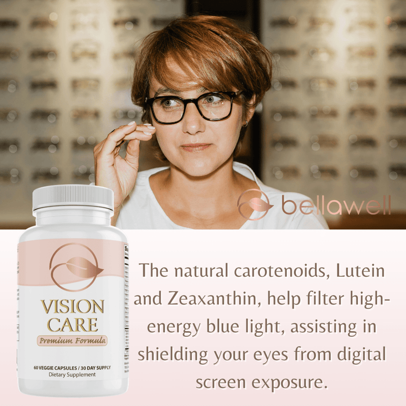Bellawell Health Vision Care -  A Blend of Ingredients for Ocular Support by Bellawell Capsules Misty Rose
