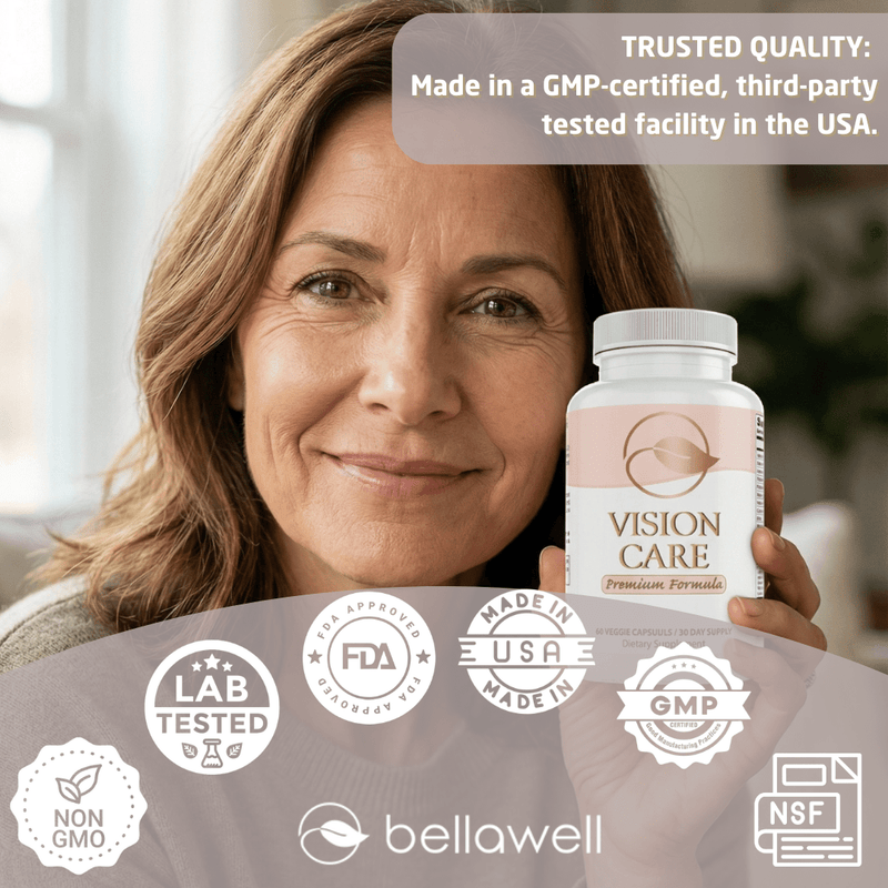 Bellawell Health Vision Care -  A Blend of Ingredients for Ocular Support by Bellawell Capsules Rosy Brown