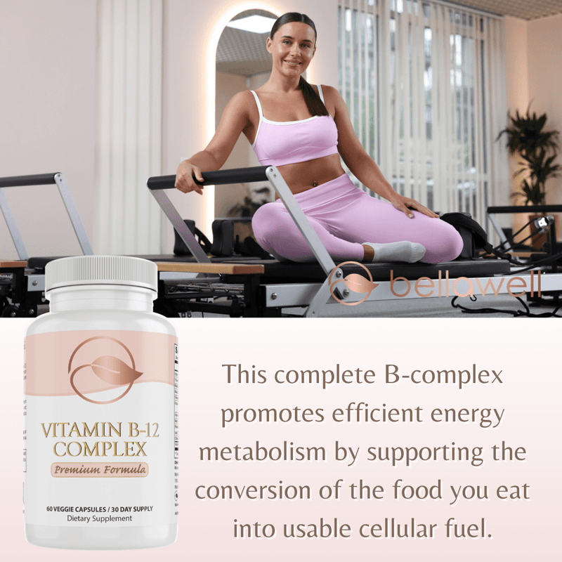Bellawell Health Vitamin B-Complex With Folate by Bellawell Capsules Misty Rose