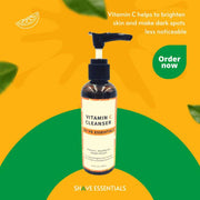 Shave Essentials Gentle Vitamin C Facial Cleanser for Anti-Aging Skincare Face Wash