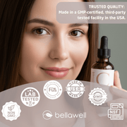 Bellawell Health Vitamin C Serum for Face With Hyaluronic Acid, Vitamin E, Aloe Vera, and Jojoba oil 2 fl oz by Bellawell Skin Care Dark Gray