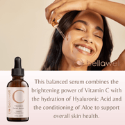 Bellawell Health Vitamin C Serum for Face With Hyaluronic Acid, Vitamin E, Aloe Vera, and Jojoba oil 2 fl oz by Bellawell Skin Care Misty Rose