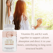 Bellawell Health Vitamin D3 & K2 - Sunshine Boost by Bellawell Capsules White Smoke