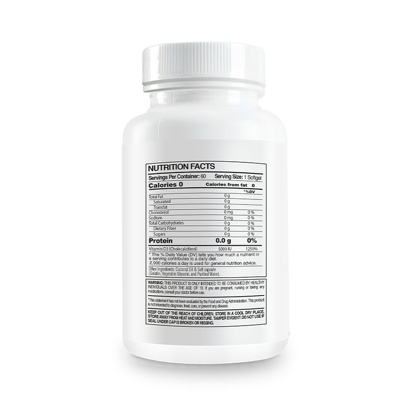 Paleolife Vitamin D3 5000 IU  + Aceite de Coco VITAMIN D3 5000 IU