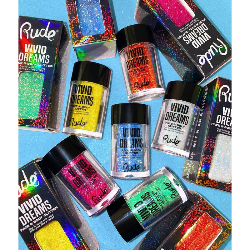 Rude Cosmetics Vivid Dreams Face & Body Glitter Loose Glitter & Pigments