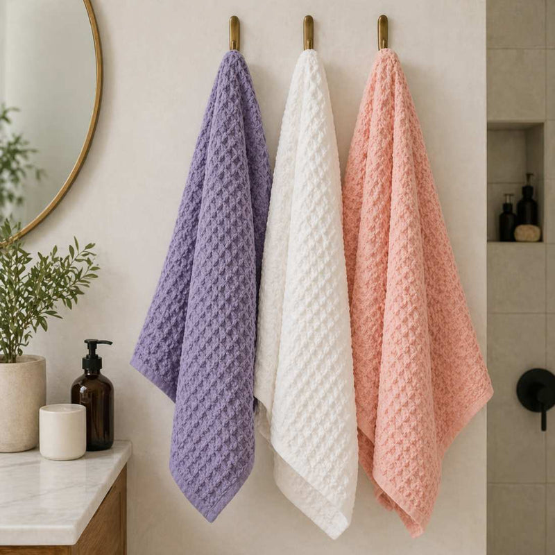 Shave Essentials Waffle Weave Bath Towel Bath Towels & Washcloths