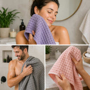 Shave Essentials Waffle Weave Bath Towel Bath Towels & Washcloths