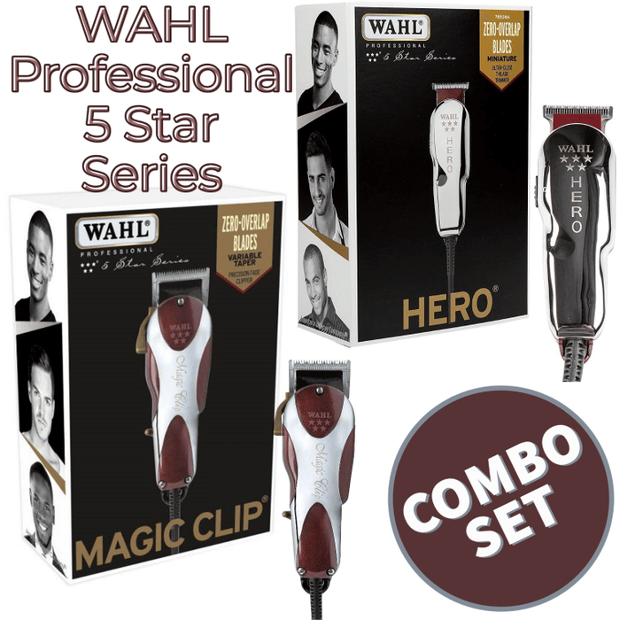 Wahl Professional 5 Star Series Magic Clip Model No #8451 & Hero Trimmer Model No #8991