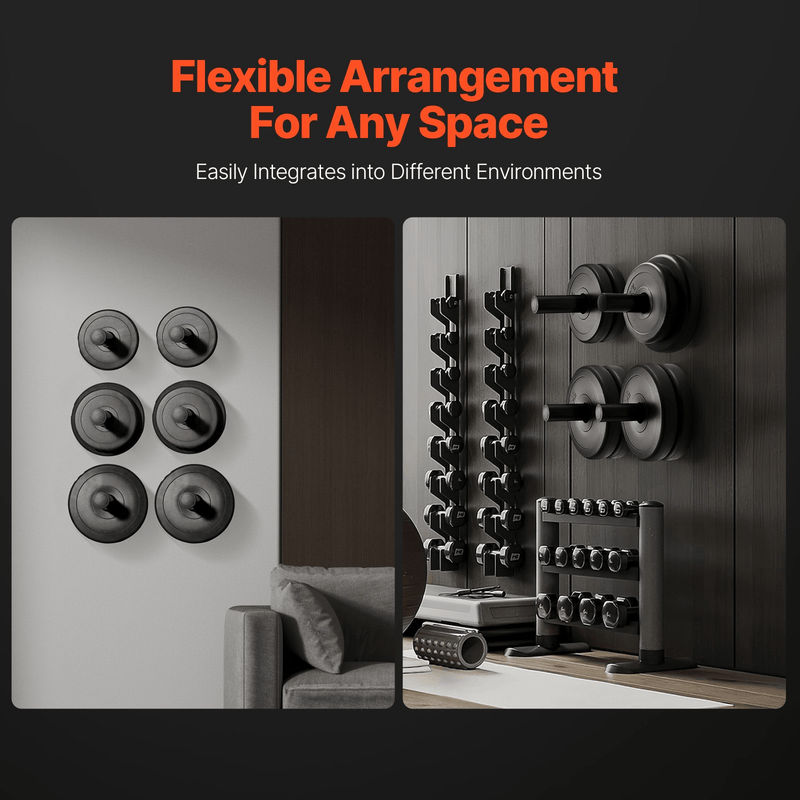 GNS Beauty & Personal Care 2-Inch Plate Holder (4-Pack) - Wall Mount Home Gym Rack Fitness