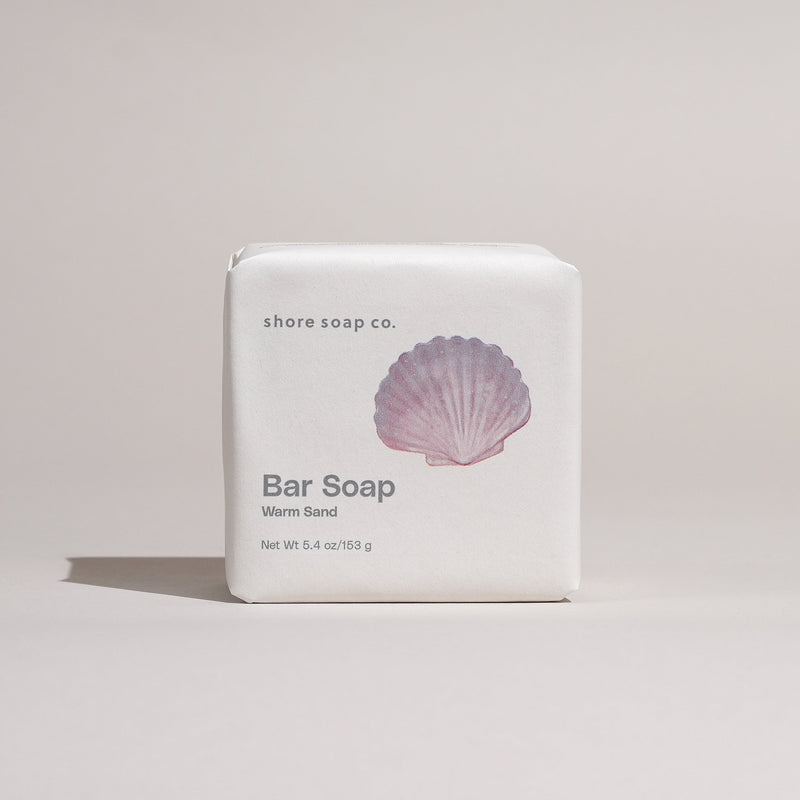 Shore Soap Co. Warm Sand Bar Soap Bar Soap Light Gray Single Bar,3 for $24