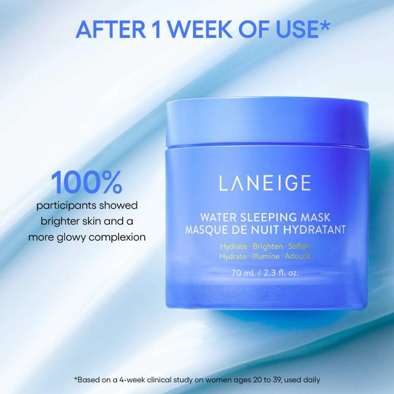 Nava Beauty Laneige Water Sleeping Mask with Niacinamide & Squalane 2.3 Oz Masks White Smoke