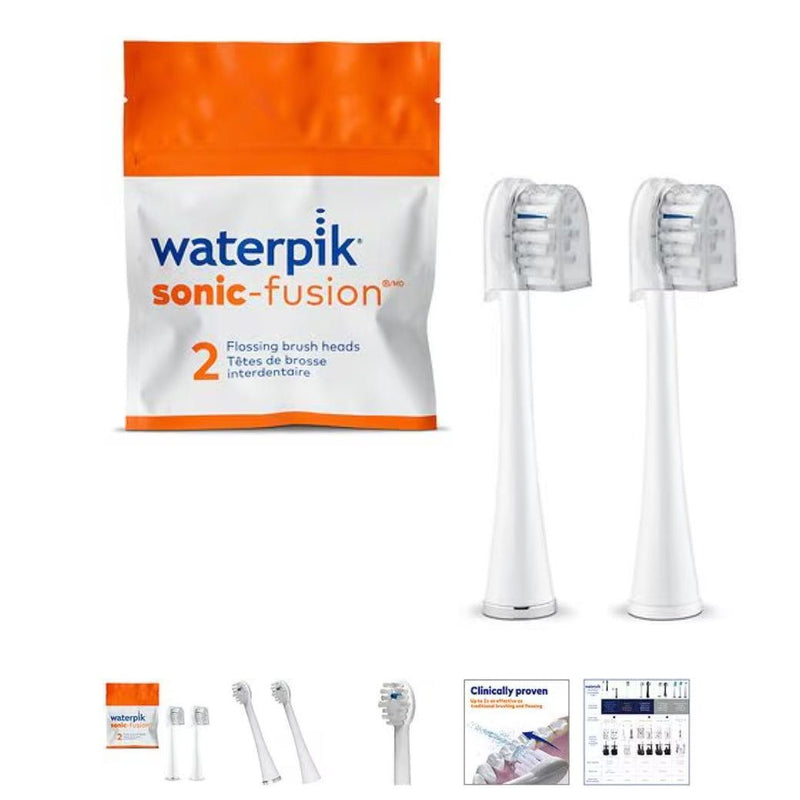 VIP Extensions Waterpik Genuine Replacement Brush Heads with Covers for Sonic-Fusion Flossing Toothbrush SFFB-2EW C51 Beauty Supplies