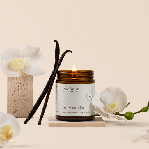Fontana Candle Co Pure Vanilla Jar Candle Candles Light Gray Jar Candle