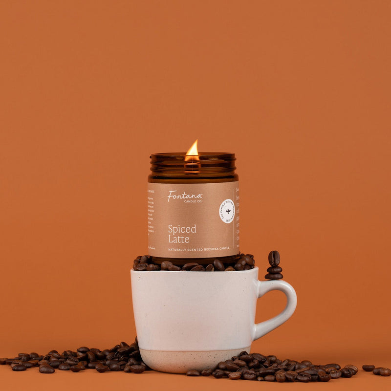Fontana Candle Co Spiced Latte Jar Candle Candles Sienna Jar Candle