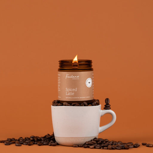 Fontana Candle Co Spiced Latte Jar Candle Candles Sienna Jar Candle