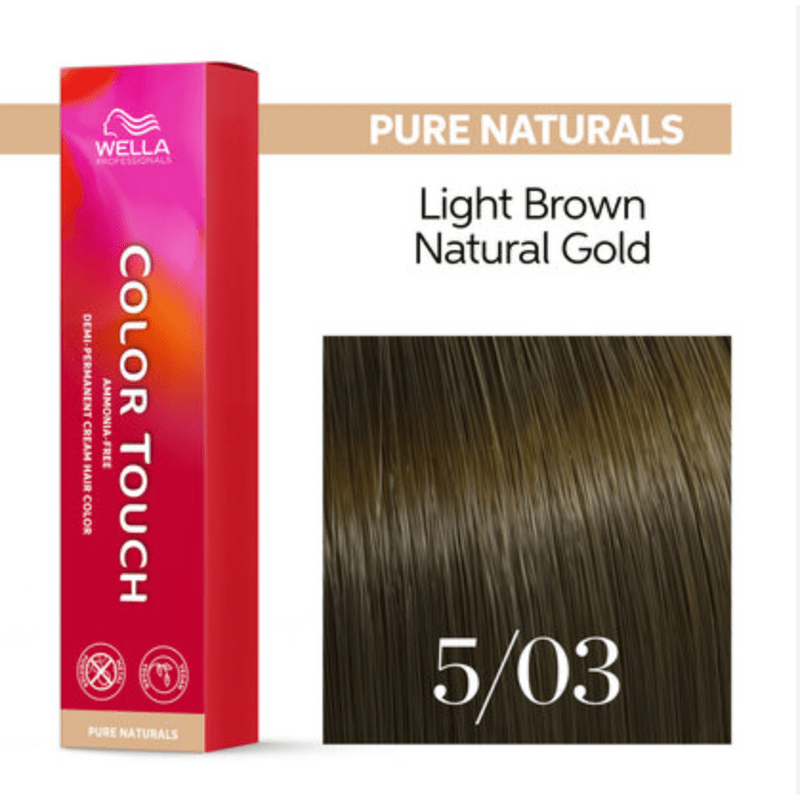 VIP Extensions Wella Color Touch 5/03 Light Brown Natural 2 oz Hair Care