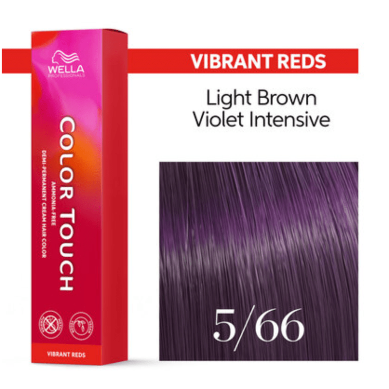 VIP Extensions Wella Color Touch 5/66 Light Brown Intense Violet 2 oz
