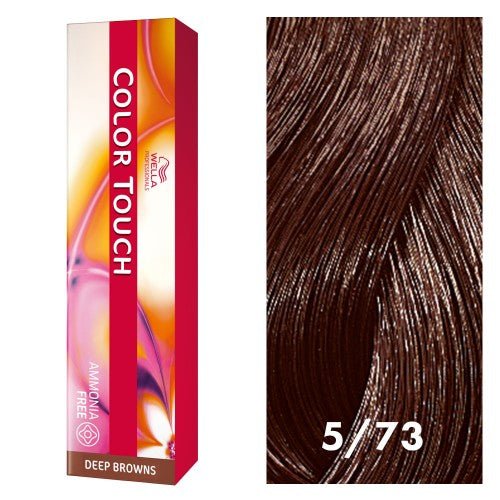 VIP Extensions Wella Color Touch 5/73 Light Brown Brown Gold Demi-Permanent, 2 oz Demi-Permanent Hair Color White Smoke