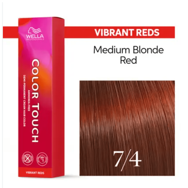 VIP Extensions Wella Color Touch 7/4 Medium Blonde Red 2 oz Hair Care