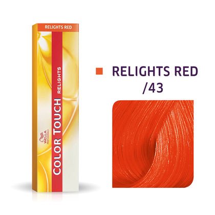 VIP Extensions Wella Color Touch Relights /43 Red Gold, 2 oz Demi-Permanent Hair Color White Smoke