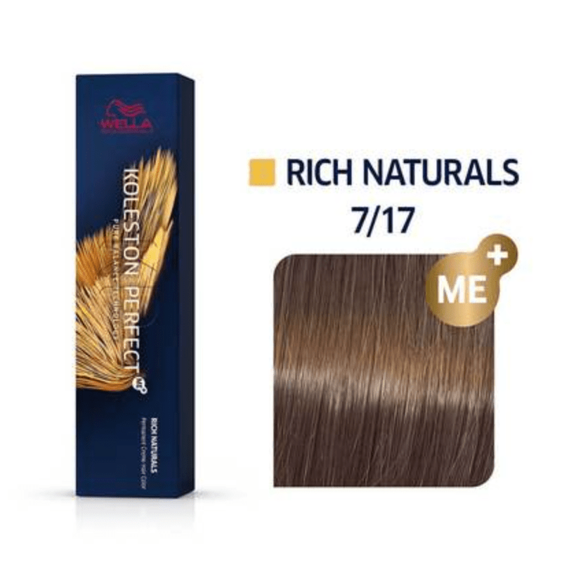 VIP Extensions Wella Koleston Perfect Permanent Creme Haircolor 1: 7/17 Medium Blonde/Ash Brown Hair Care