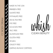 whish beauty Coconut Milk+Verbena CC Body Cream Body Care > Self Tan & Glow