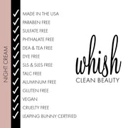 whish beauty Recovering Night Cream with Bakuchiol Skin Care > Moisturizers
