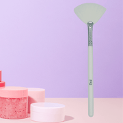 ZAQ Skin & Body Fan Brush with Wood Handle, Copper Ferrule - Synthetic Bristles