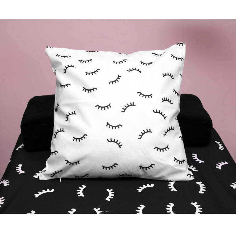 GladGirl Throw Pillow Cover - Eyelash Pattern 18" x 18" Marketing