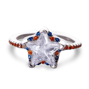 Fragrant Jewels White Star America Ring Ring