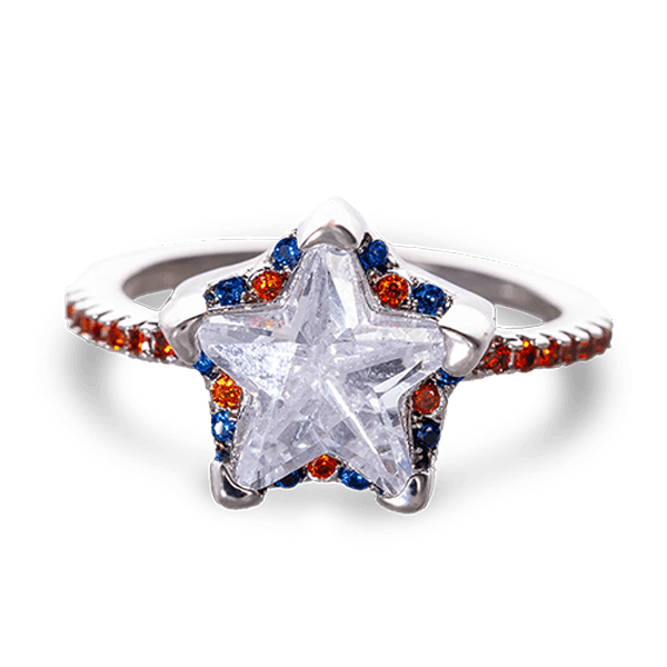 Fragrant Jewels White Star America Ring Ring