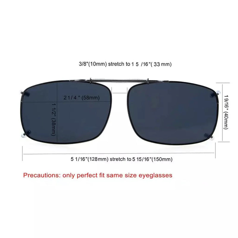 eyekeeper.com Wide Lens Clip on Polarized Sunglasses C60 (58MMx38MM) Sunglasses