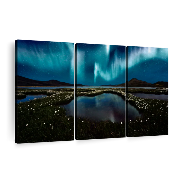 Landmannalaugar Northern Lights Wall Art