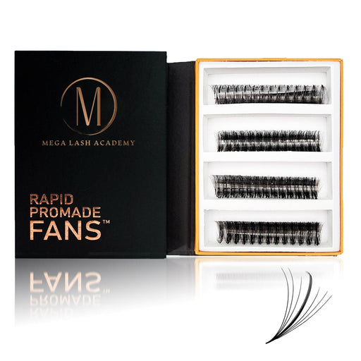 Mega Lash Academy Wispy 7D Mix Rapid Promade Fans - 600 Fans Promade Fans