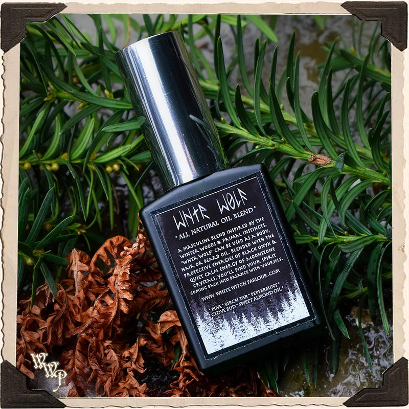WhiteWitchParlour.com DISCONTINUED * WNTR WOLF OIL. 1oz. Protective All Natural Masculine Winter Oil For Hair, Body & Beard. aromatherapy, perfume, oils