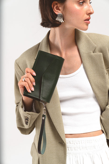 Leather AirTag Long Flap Wallet by Geometric Goods