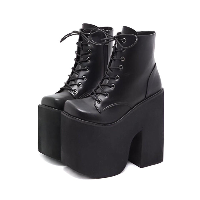 Women Platform Thick Sole Gothic Motorcycle Boots