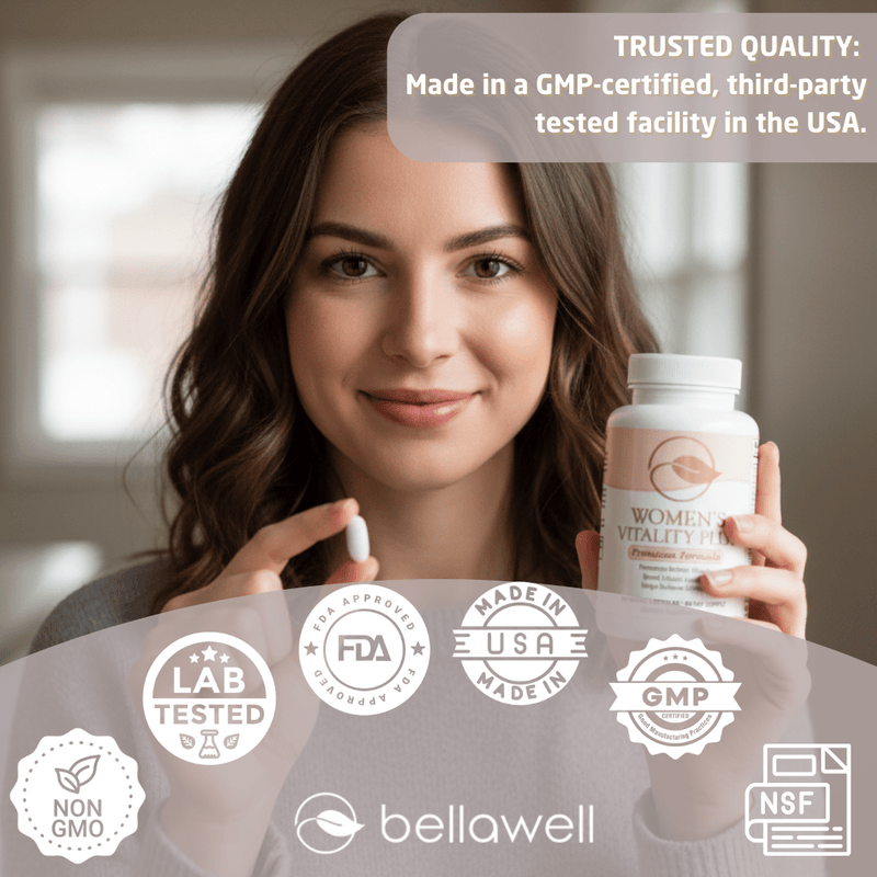Bellawell Health Women's Vitality Plus by Bellawell Capsules Rosy Brown