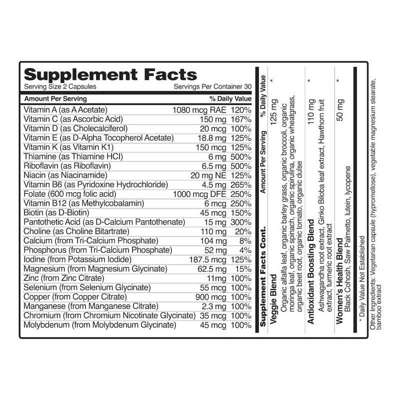 Snap Supplements Daily Multivitamin for Women