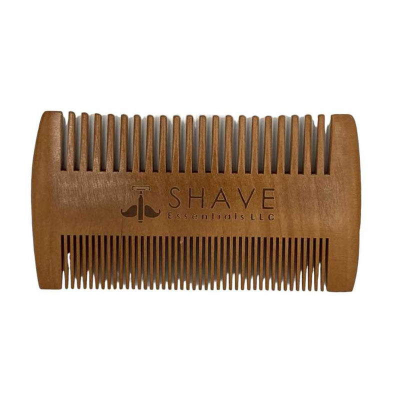 Shave Essentials Wood Beard Comb - Essential Beard Care Accessories Combs & Brushes