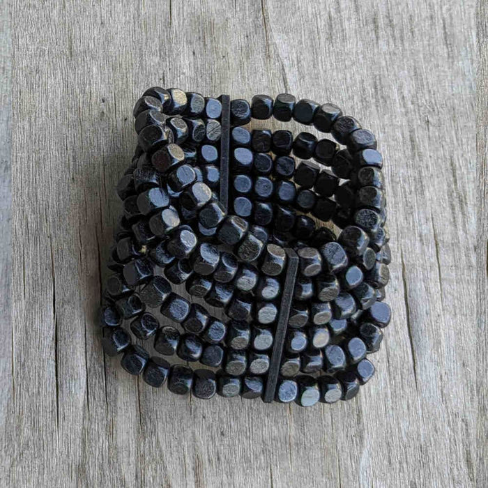 Threddies Wood Beaded Cluster Bracelets